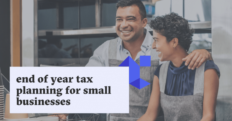 blog cover image: end of year tax planning for small businesses